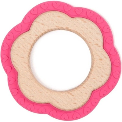 Bo Jungle B Teether Flower Wood Pink
