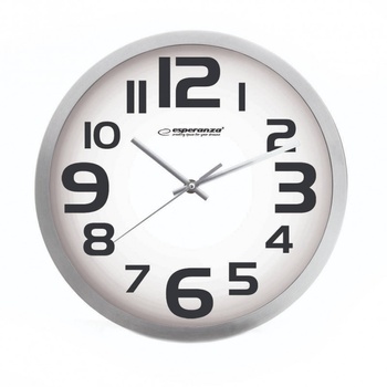 Esperanza Стенен часовник Esperanza ZURICH, 25 cm, Кварц, Бял (999EHC013W)