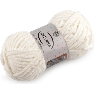 Pletací žinylková příze Betynka 100 g Varianta: 2 (363) krémová nejsvět., Balení: 1 ks 59481/152966/275078