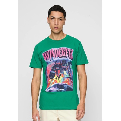 Mister Tee Тениска Wonderful Tee forest green XXLUB-MT1336-02532 - Тъмносив, размер S