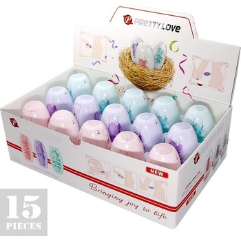 Image 1 of Pretty Love Опаковка от 15 части двустранно яйце за мастурбатор