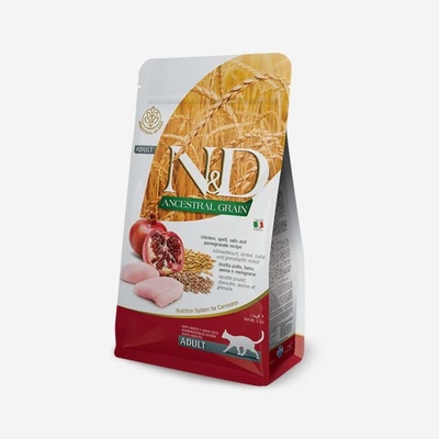 N&D cat LG adult chicken, spelt, oats&pomegranate 1,5 kg