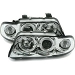  Кристални фарове за Audi A4 Angel Eyes (1995-1998) - хром