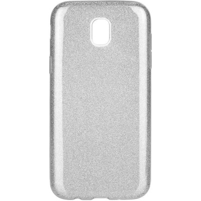 Forcell Блестящ Силиконов Калъф за Samsung J3 2017, Forcell Shining Case, Сребрист (5901737411402)
