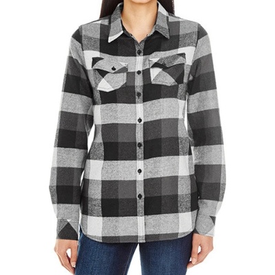 Burnside Dámska flanelová košeľa BU5210 Black Check