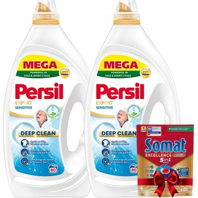 Persil Sensitive Expert Deep Clean gel na bílé prádlo 2 x 3,6 l 80 PD