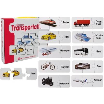 LEAN Toys Vzdělávací Transport 10 spojení
