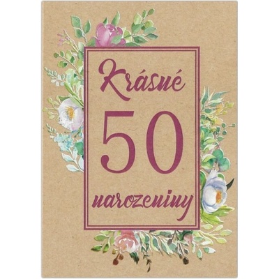 Přání k narozeninám CTS67, kraft