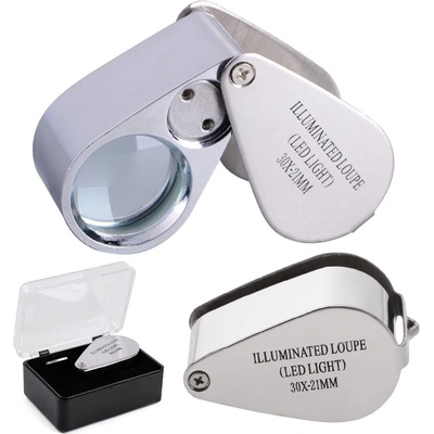 Verk 09053 Skládací mineralogická lupa LED - zvětšení 30x – Zboží Mobilmania