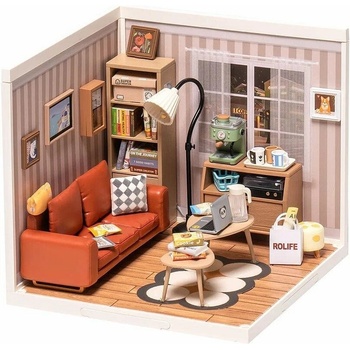 ROBOTIME Rolife DIY House: Obývacia izba s LED osvetlením 114 dielikov