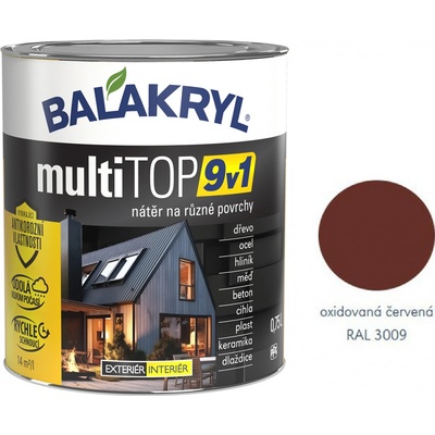 Balakryl MultiTOP 9v1 RAL 3009 oxidovaná červená 2,5 L