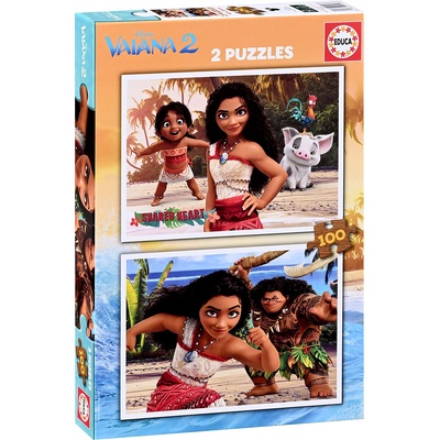 Educa Пъзел Educa от 2 x 100 части - Смелата Ваяна 2 (20103)