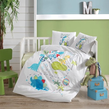 Image 1 of Уникално бебешко спално бельо Ранфорс Дино