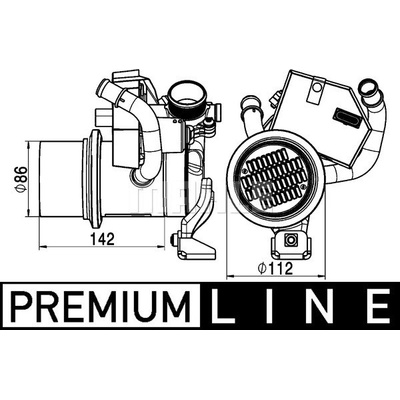 MAHLE ORIGINAL Chladič pre recirkuláciu plynov CE 5 000P