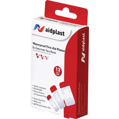 Aidplast vodeodolná náplasť rôznych tvarov 12 ks