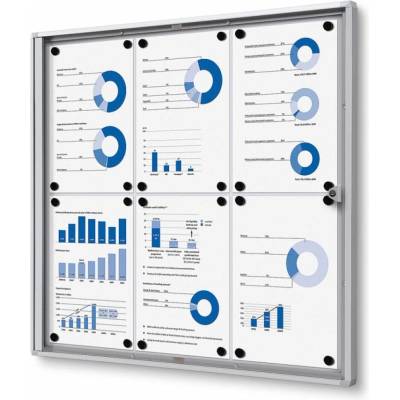 Jansen Display Vnitřní uzamykatelná vitrína - vnitřní hloubka 12mm 6 x A4