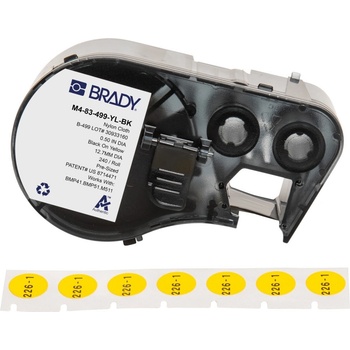 Brady M4-83-499-YL-BK / 170801, 12.70 mm, Nylon, черно копиране / жълт фон (170801)
