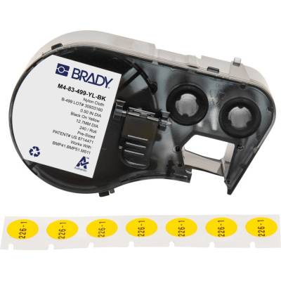 Brady M4-83-499-YL-BK / 170801, 12.70 mm, Nylon, черно копиране / жълт фон (170801)