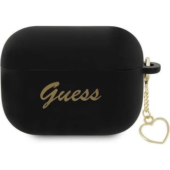 Guess Кейс Guess GUAP2LSCHSK за AirPods Pro 2, черен / черен, Silicone Charm Heart Collection (GUE002659-0)