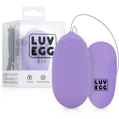 LUV EGG xl - акумулаторно вибриращо яйце с радио (лилаво)