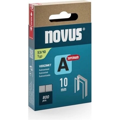 NOVUS sponky A53, 10mm, 800ks, supertvrdé 042-0778