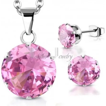 Image 1 of Talitha Комплект колие и обеци " Розов блясък"