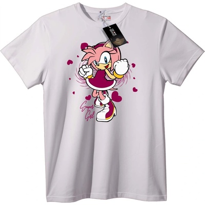 NOONEBRAND Тениска Sonic Amy Rose Супер момиче - L, White
