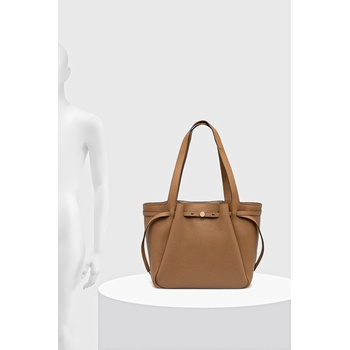 Tory Burch Кожена чанта Tory Burch Romy Tote в бежово 163388-227 (163388.227)