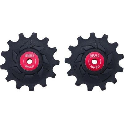 BBB kladky pre prehadzovačku ROLLERBOYS CERAMIC 13T červená/čierna