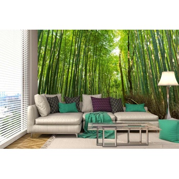 DIMEX ART s. r. o Самозалепваща се флизелинова фототапета бамбукова горичка 375 x 250 см