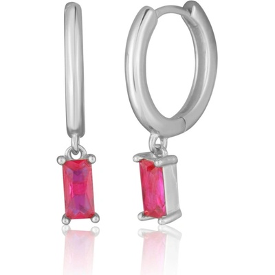 JVD Dámské visací stříbrné náušnice s rubíny SVLE0811SH2R100