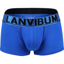 Lanvibum Metallic-bay Comfort bavlněné boxerky s metalickým pasem bíločervená