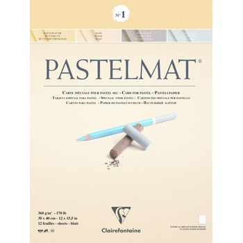 Clairefontaine Pastelmat Glued Pad N1 Скицник 12 30 x 40 cm 360 g (96018C)
