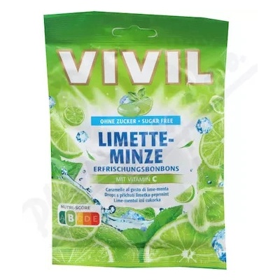 Vivil Limetka pepermint vitamín C bez cukru 60 g