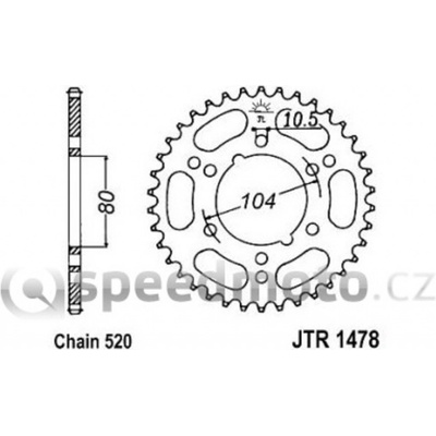 JT Sprockets JTR 1478-43 – Zbozi.Blesk.cz