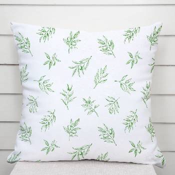 Biante TF-113 Zelené olivové vetvičky na bielom 50 x 70 cm