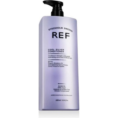 Ref Stockholm Cool Silver Conditioner 1000 ml балсам за неутрализиране на топлите тонове унисекс