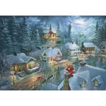 Schmidt Spiele - Puzzle Thomas Kinkade: Santa’s Silent Night - 1 000 piese