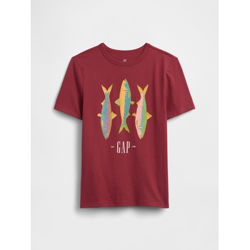 GAP Детска тениска с печат и лого GAP GAP | Cherven | Момчешки | XS