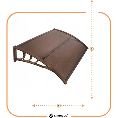 Springos Polyroof 150x75 cm hnědá – Zbozi.Blesk.cz