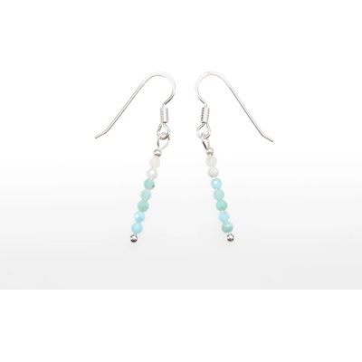 SVĚT KAMENŮ s.r.o. Stříbrné náušnice larimar fazetovaný 2 mm 00256711