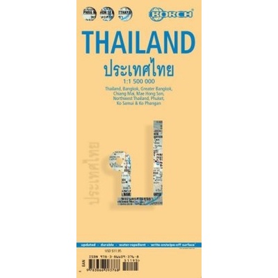 Thajsko Thailand 1:1,5m mapa Borch