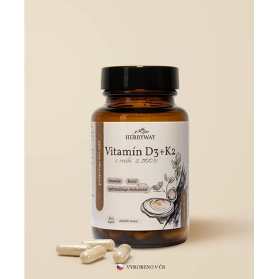 Herbs Energy Vitamín D3 + K2 2500 IU 3 x 60 dávek