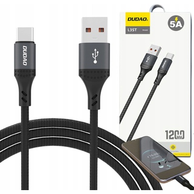 Dudao L3ST USB - USB-C, 5A, 1,2m, černý