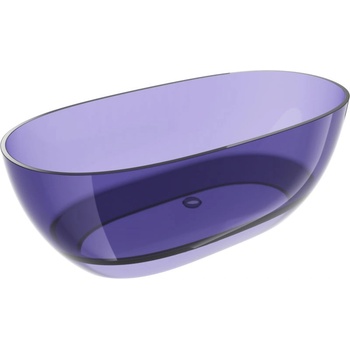 Mexen Pure тъмно шистово синьо свободностояща прозрачна вана 170 x 80 см, хромиран клапан - 58071708010 (58071708010)