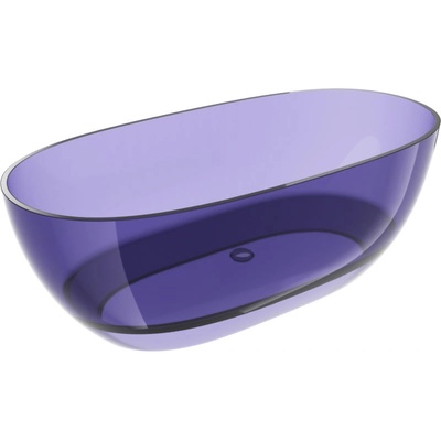 Mexen Pure тъмно шистово синьо свободностояща прозрачна вана 170 x 80 см, хромиран клапан - 58071708010 (58071708010)