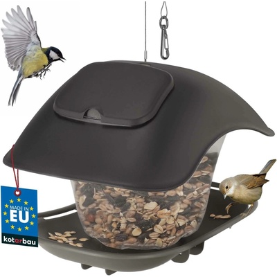Prosperplast krmítko pro ptáky BIRDYFEED SQUARE šedý kámen 24,8 cm
