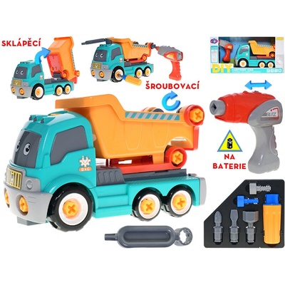 Mikro trading Auto sklápěčka šroubovací s vrtačkou a doplňky - 28 cm