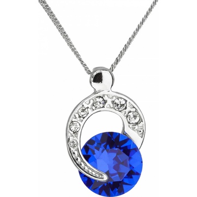 Pavona Stříbrný s krystaly Swarovski modrý kulatý 32048.3 blue