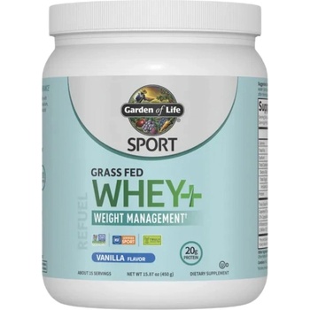 Garden of Life Sport Grass Fed Whey+ Weight Management | with Capsimax® & Bifidobacterium lactis [455 грама] Ванилия